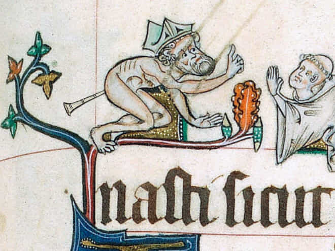 Warum Po-Trompeten und andere bizarre Bilder in illuminierten mittelalterlichen Manuskripten auftauchten